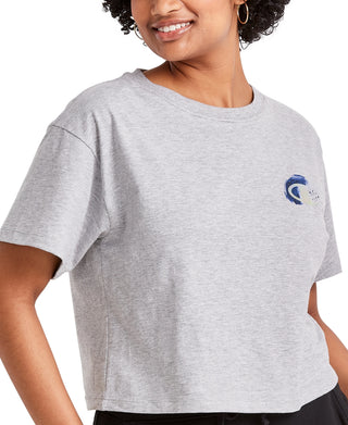 Champion Women's Cropped Logo T-Shirt Gray