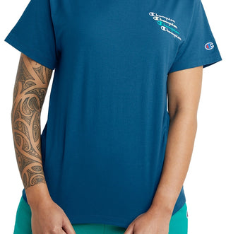 Champion Women's Classic T-Shirt Blue Size X-Small