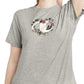 Champion Women's Graphic Print Classic T-Shirt Gray Size Large