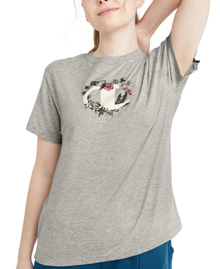 Champion Women's Graphic Print Classic T-Shirt Gray Size Large