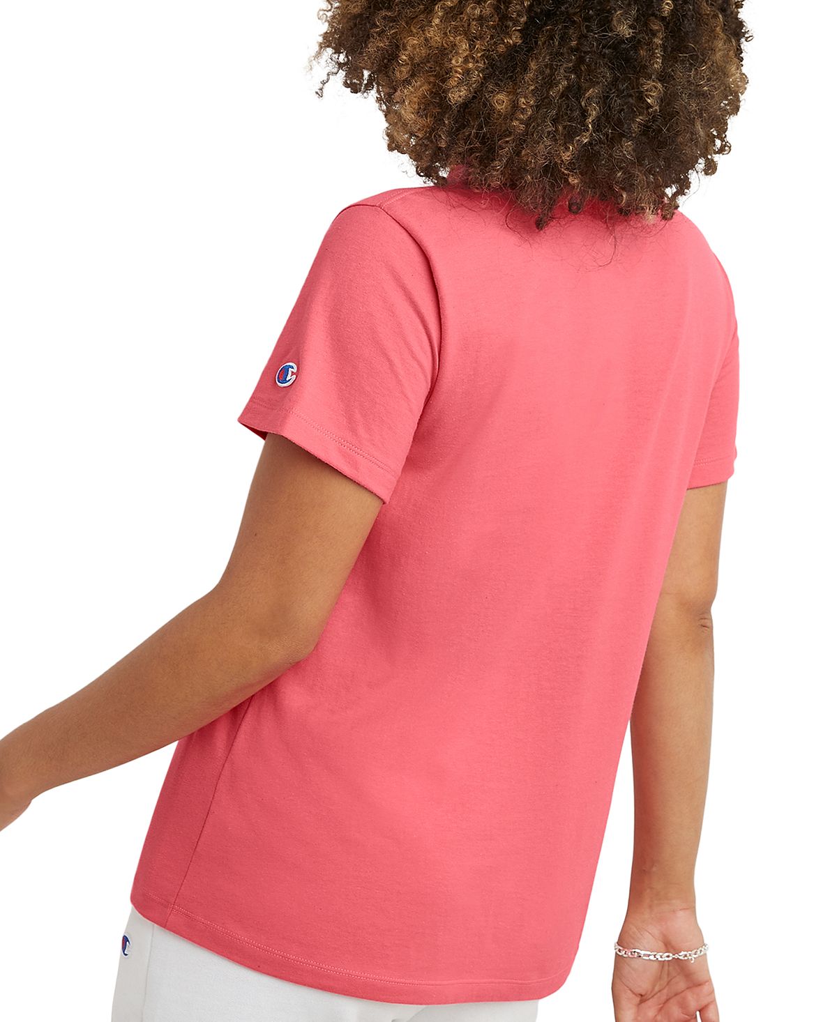 Champion Women's Graphic Print Classic T-Shirt Pink Size Small