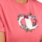 Champion Women's Graphic Print Classic T-Shirt Pink Size Large