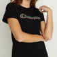 Champion Women's Classic Logo T-Shirt Black Size Small