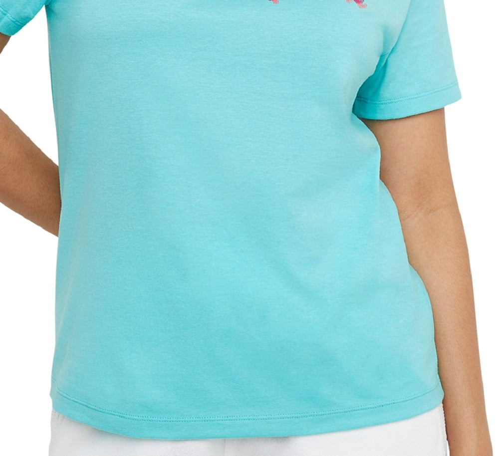 Champion Women's Classic Logo T-Shirt Blue Size Small