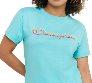 Champion Women's Classic Logo T-Shirt Blue