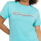 Champion Women's Classic Logo T-Shirt Blue Size XX Large