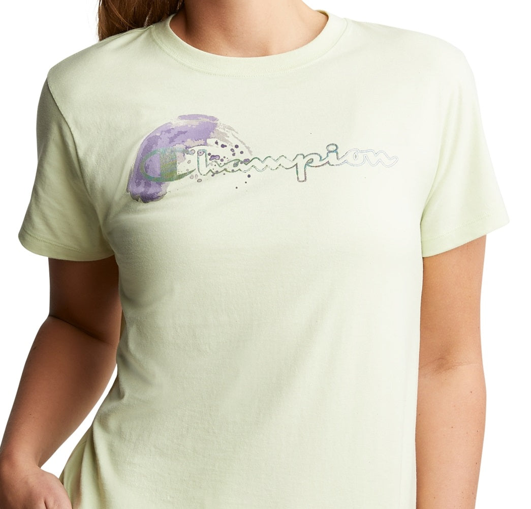 Champion Women's Classic T-Shirt Green Size XX-Large