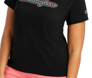 Champion Women's Classic Short Sleeve T-Shirt Black Size Large
