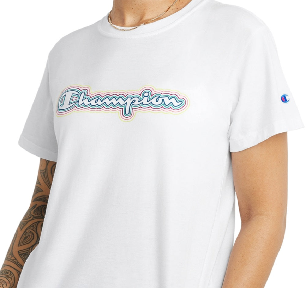 Champion Women's Classic Short Sleeve T-Shirt White Size Small