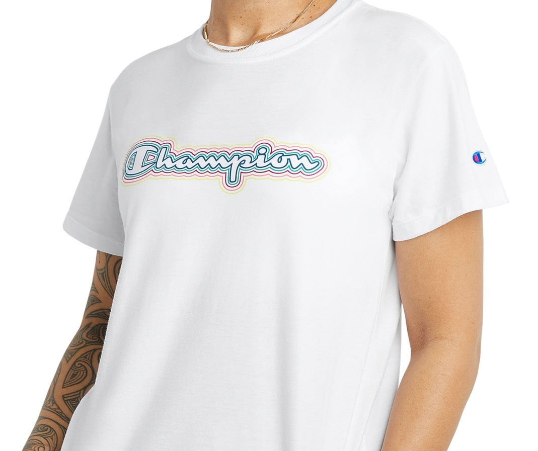 Champion Women's Classic Short Sleeve T-Shirt White Size Large