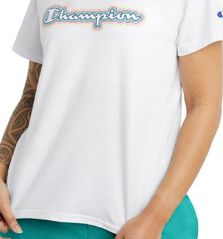 Champion Women's Classic Short Sleeve T-Shirt White Size Large