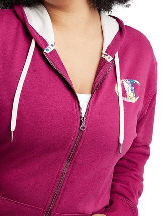 Champion Women's Campus Full Zip Hoodie Purple Size XX-Large