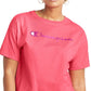 Champion Women's Logo Cropped T-Shirt Pink Size Small