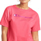 Champion Women's Logo Cropped T-Shirt Pink Size Medium