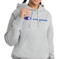 Champion Women's Relaxed Logo Fleece Sweatshirt Hoodie Gray Size Large