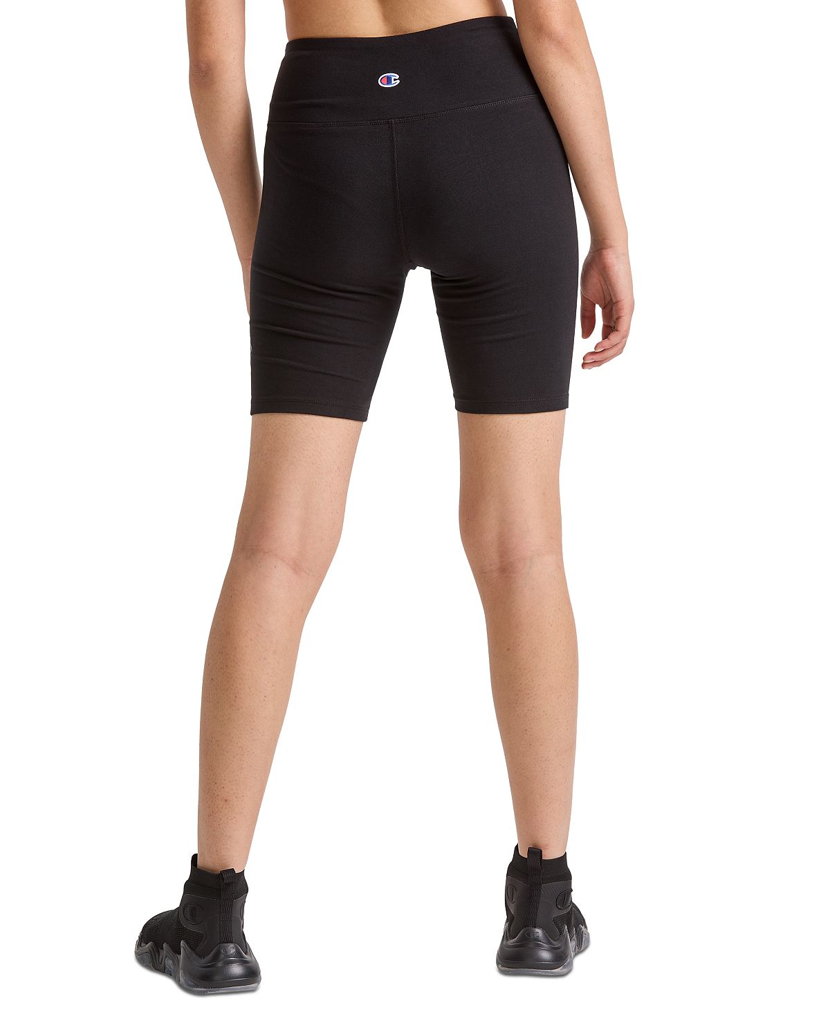 Champion Women's Authentic High Rise Bike Shorts Black Size Medium