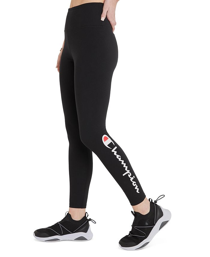 Champion Women's 7/8 Logo Authentic Leggings Black Size Large