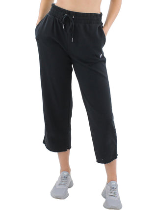 Champion Women's Campus French Terry Wide Leg Crop Pants Black Size 25