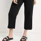 Champion Women's Campus French Terry Wide Leg Crop Pants Black Size Large