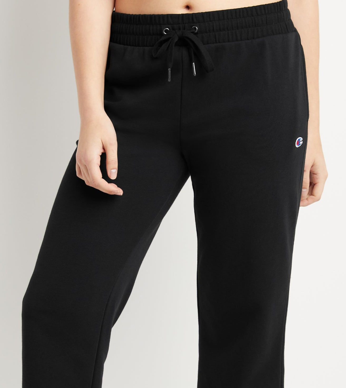 Champion Women's Campus French Terry Wide Leg Crop Black Size XX Large