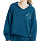 Champion Women's Campus French Terry Hoodie Blue Size X-Small