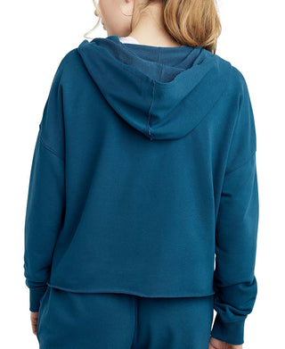 Champion Women's Campus French Terry Hoodie Blue Size Large