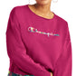 Champion Women's French Terry Logo Sweatshirt Pink Size Medium