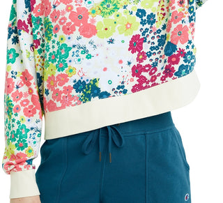 Champion Women's Campus Print Sweatshirt Brown Size Medium