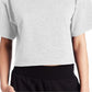 Champion Women's Heritage Cropped T-Shirt Gray Size Large