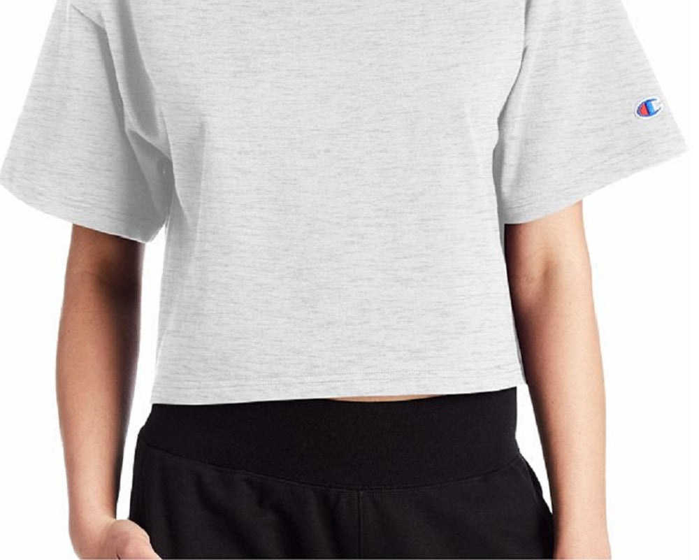 Champion Women's Heritage Cropped T-Shirt Gray Size Large