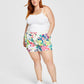 Champion Women's Printed Drawstring Shorts White Size XX-Large