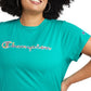 Champion Women's Logo T-Shirt Green Size 3X
