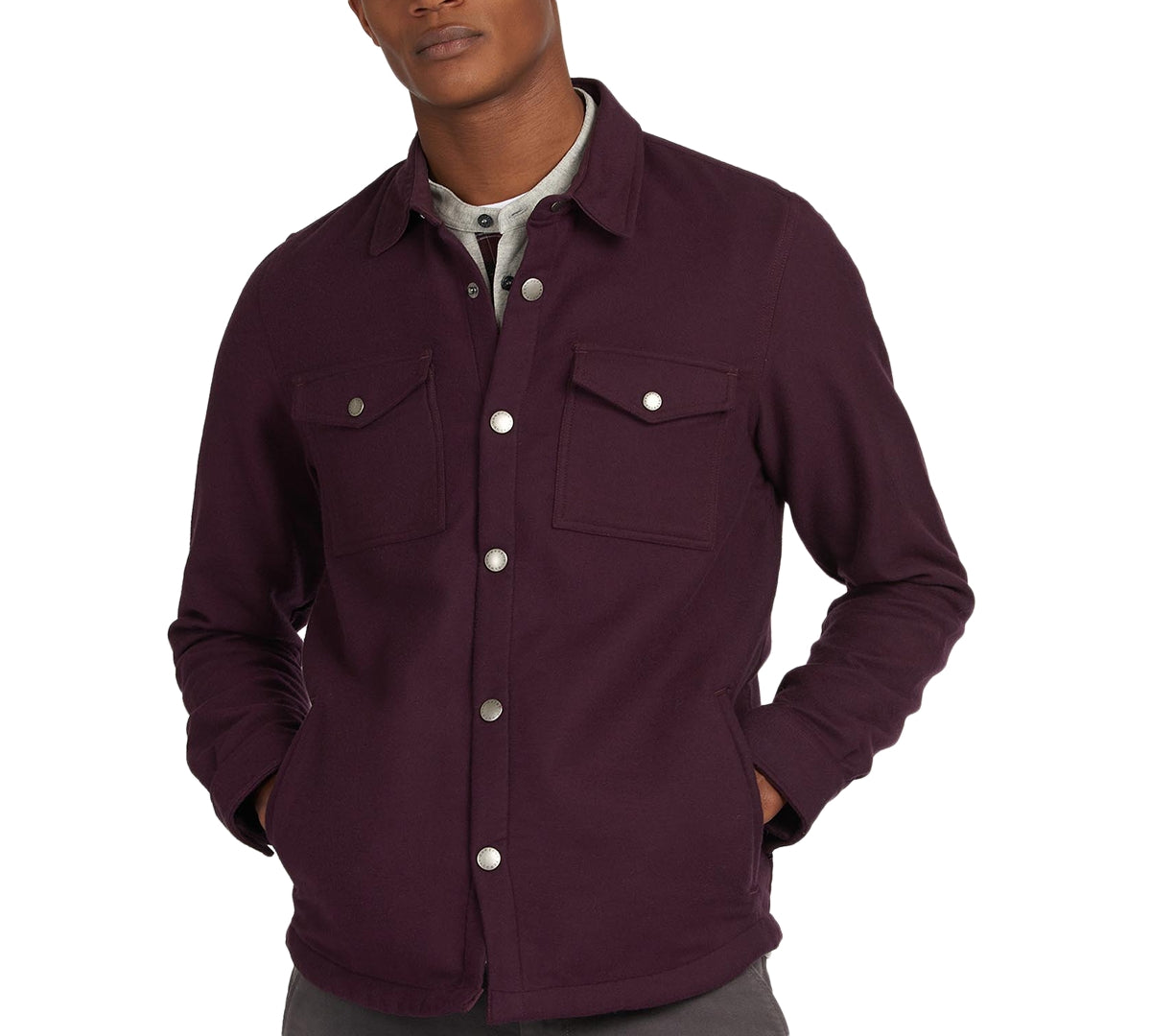 Barbour Men's Carrbridge Over Shirt Purple Size M