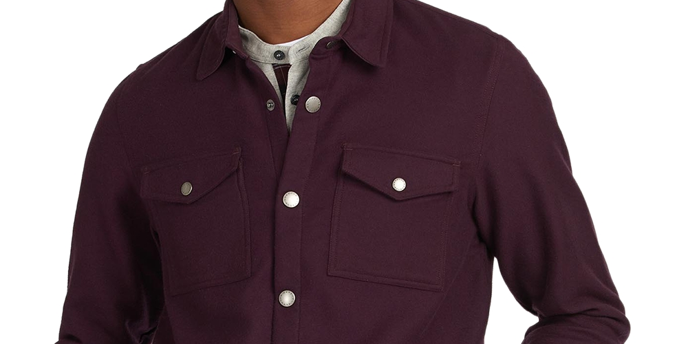 Barbour Men's Carrbridge Over Shirt Purple Size M