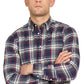 Barbour Men's Tailored Fit Plaid Button Up Flannel Shirt Blue Size Large