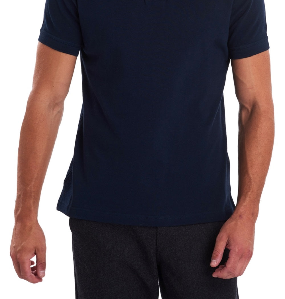 Barbour Men's Tartan Pique Polo Shirt Blue Size Medium