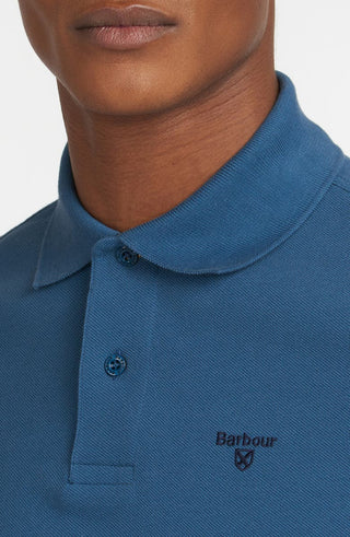 Barbour Men's Tartan Pique Polo Shirt Blue Size Medium