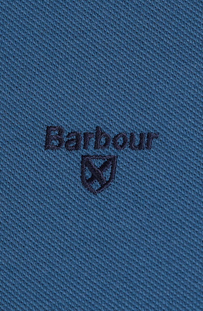 Barbour Men's Tartan Pique Polo Shirt Blue Size Medium