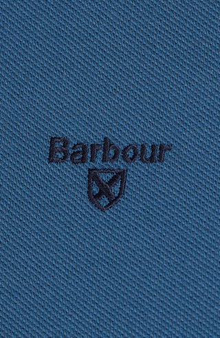 Barbour Men's Tartan Pique Polo Shirt Blue Size Medium