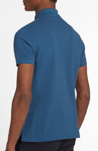 Barbour Men's Tartan Pique Polo Shirt Blue Size Medium