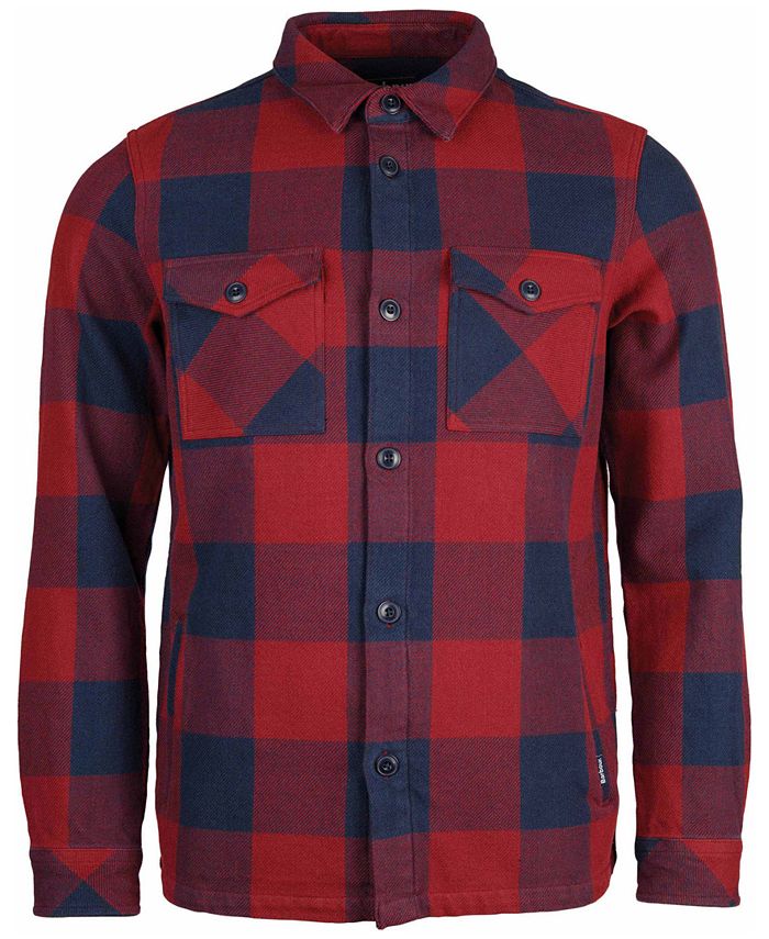 Barbour Men's Hordon Over Shirt Blue Size X-Large