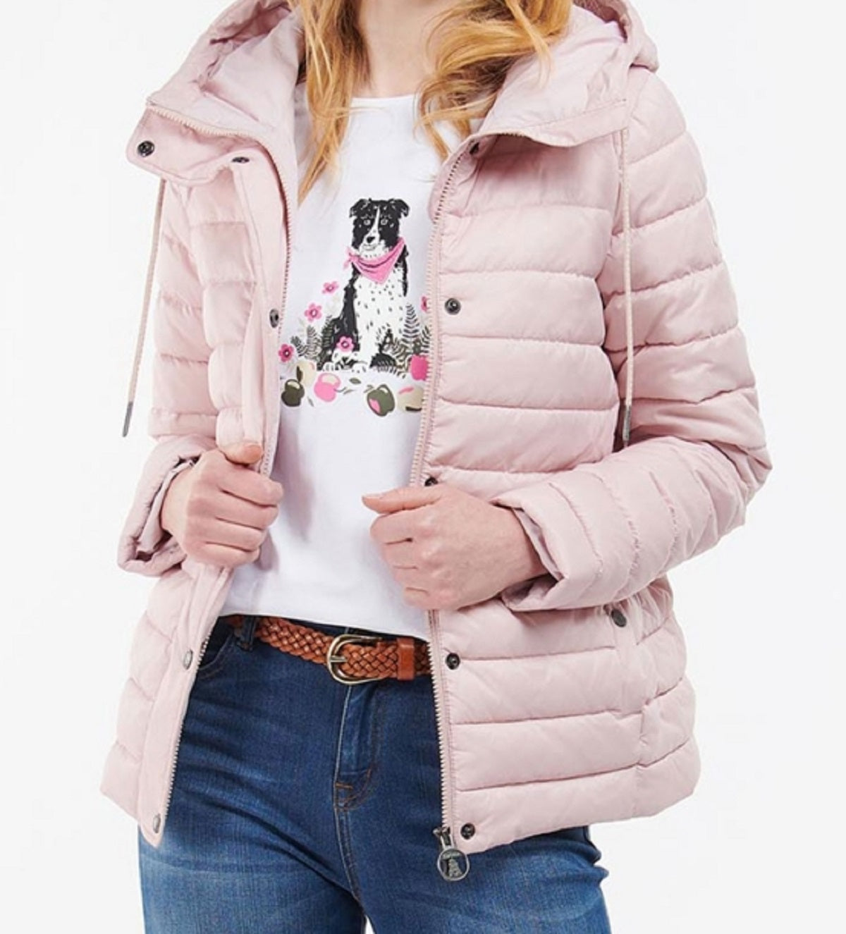 Barbour Women's Seaholly Quilt Jacket Pink Size 4