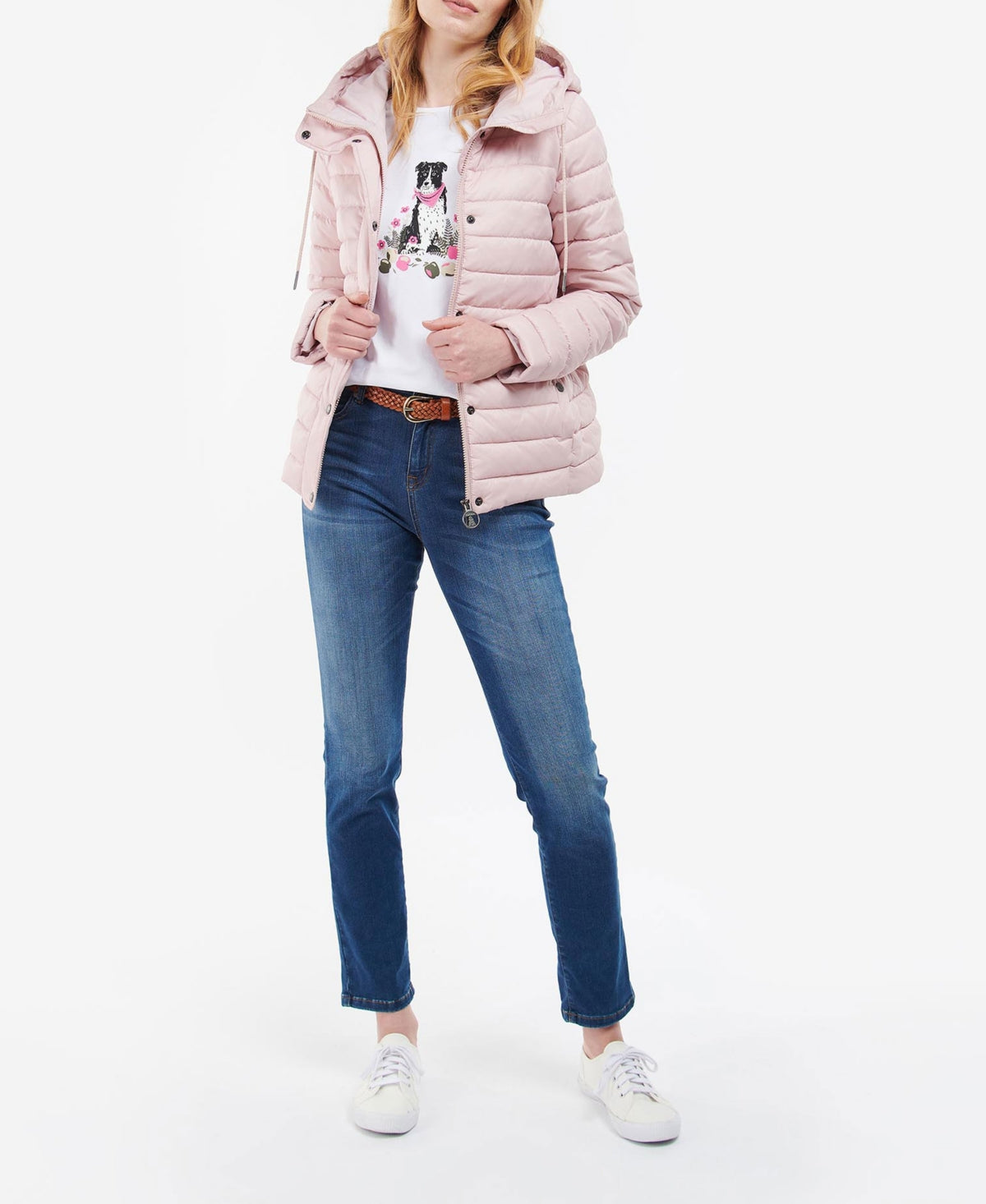 Barbour Women's Seaholly Quilt Jacket Pink Size 4