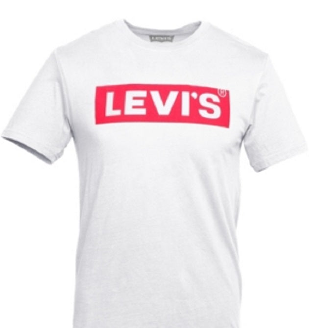 Levi's Men's Big E Box Tab T-shirt White Size Large
