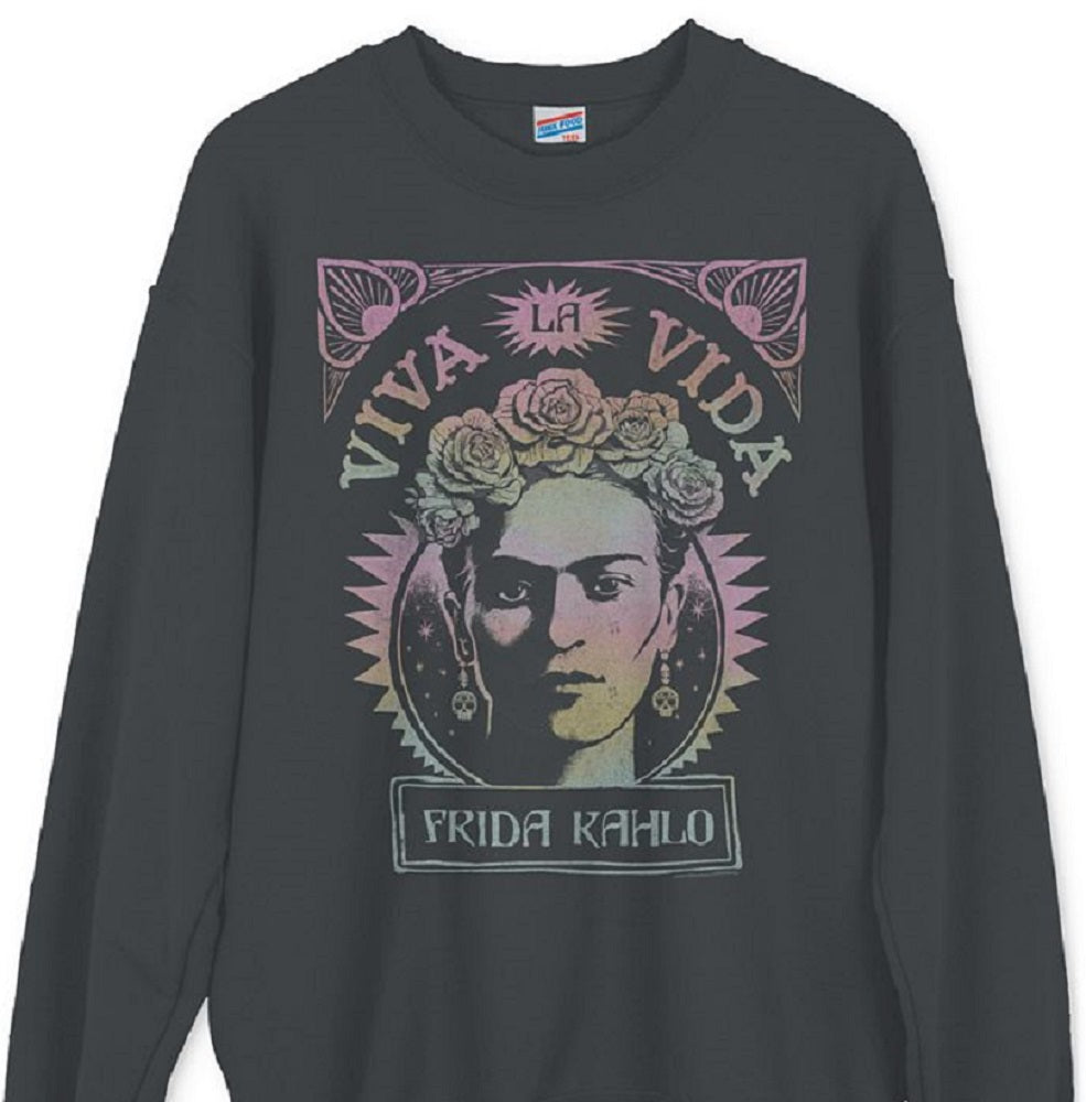Junk Food Women's Frida Kahlo Graphic Sweatshirt Black Size Large