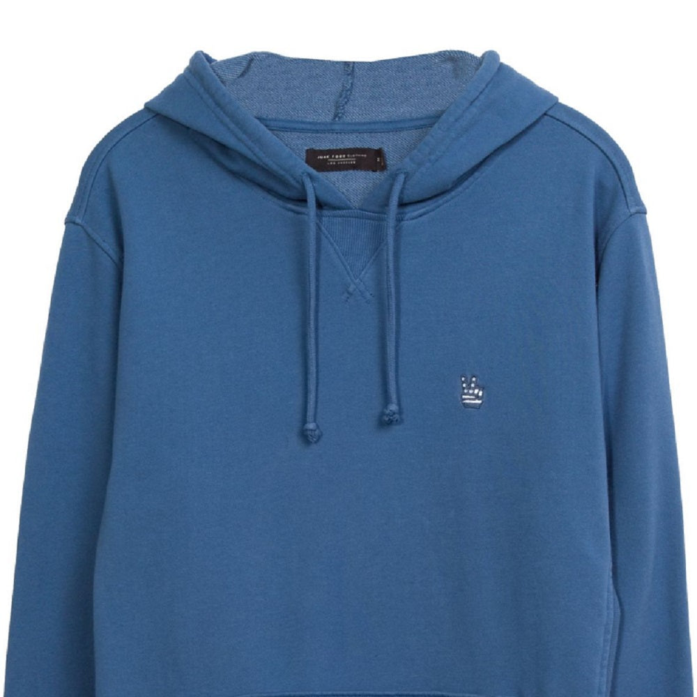 Junk Food Men's Kean Classic Fit Draw String Hoodie Blue Size Medium
