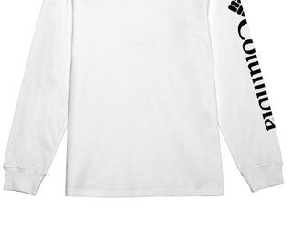 Columbia Men's Fundamentals Graphic Long Sleeve T-Shirt White Size XX-Large