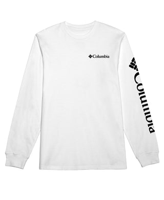 Columbia Men's Fundamentals Graphic Long Sleeve T-Shirt White Size XX-Large