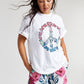 Junk Food Women's Stretch Graphic Crew Neck T-Shirt White Size Medium