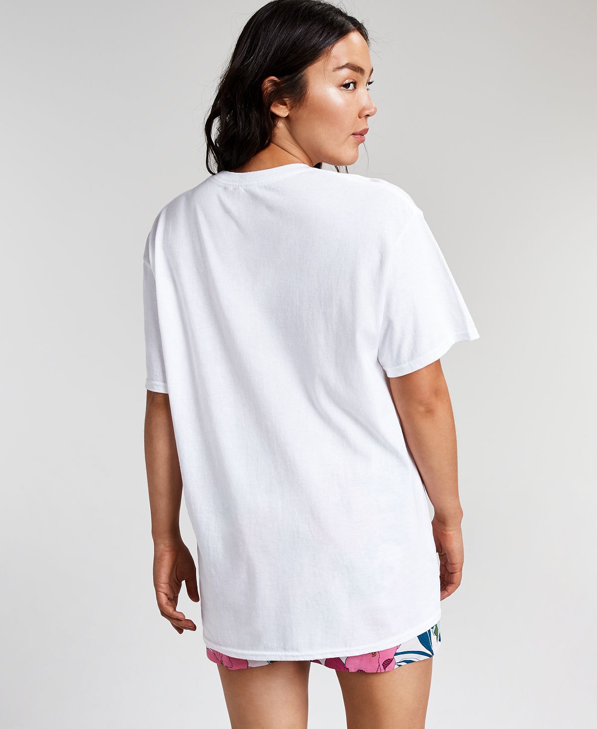 Junk Food Women's Stretch Graphic Crew Neck T-Shirt White Size Medium